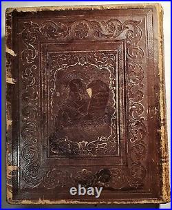 1852 Antique Holy Bible New And Old Testament With Apocrypha And Illustrations