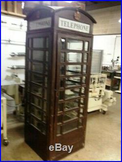 1930's English telephone booth. Wooden OLD. ORIGINAL not a re-manufactured copy