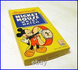 1947 Ingersoll Us Time Disney Mickey Mouse Watch Pristine Old Stock Found