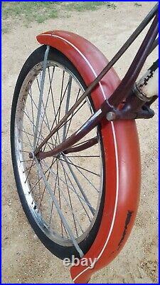 1952 Schwinn Bicycle-maybe old Whizzer build (see frame weld). Some parts not OG