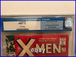1965 Marvel X-men #14 1st Appearance Sentinels Cgc 7.0 Ow Old Label No Reserve