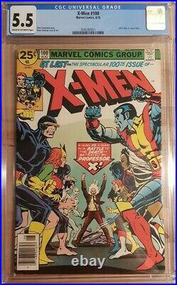 1976 X-Men 100 CGC 5.5 100th Issue New vs Old Cover RARE