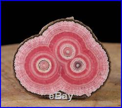 3.5 Pink RHODOCHROSITE Crystal Stalactite Slice Argentina Old Stock Raw 38254