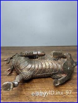 9.6 China collection Old copper Four are not like mythical beasts censer