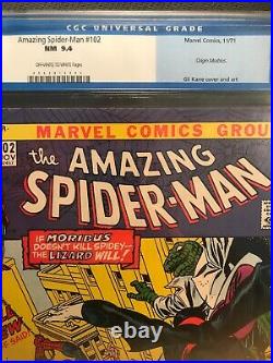 AMAZING SPIDER-MAN #102 CGC 9.4 OW To WHITE PAGES. Old Marvel 1971 Morbius Movie