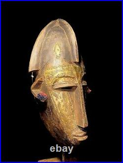 African Tribal Art Old African Mali Tribal Mask Carved African Mask 1595