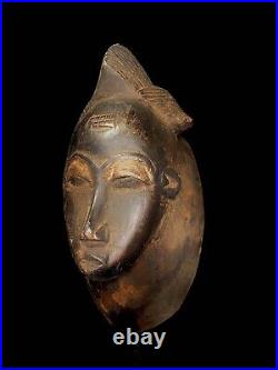 African Tribal Face Mask Wood Hand Carved old & tribal used GURO-4432