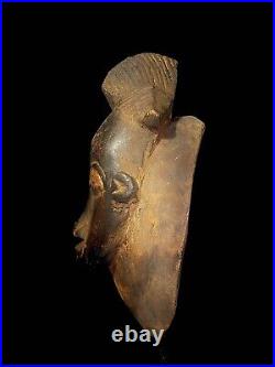 African Tribal Face Mask Wood Hand Carved old & tribal used GURO-4432