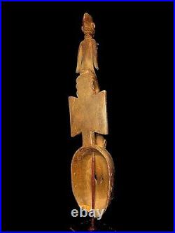 African Vintage Hand Carved Bobo-Bwa, Burkina Faso an old tall plank mask-2093