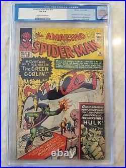 Amazing Spider-man 14 Cgc 4.0 1st Appearance Green Goblin! Old Label! 0114630002