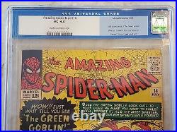 Amazing Spider-man 14 Cgc 4.0 1st Appearance Green Goblin! Old Label! 0114630002