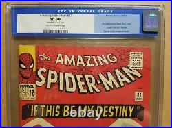 Amazing Spider-man #31 Cgc 8.0 Vf 1st Gwen Stacy & Harry Osborn 1965 Old Case