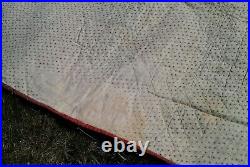 Antique Churn Dash Quilt Old Homespun Material Red & White 69 x 67