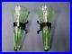 Antique-Green-Car-Flower-Bud-Vase-Pair-with-brackets-original-new-old-stock-01-tcir