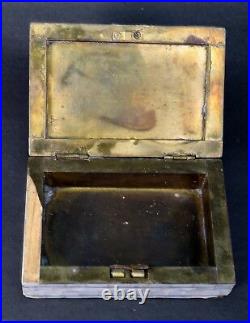 Antique Islamic Old Mother Of Pearl Fitted Collectible Jewelry Box G10-125