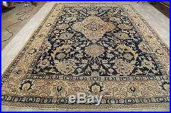 Antique Old Collectable 10x13 Wool Tabrez Khoy Oriental Area Rug Blue