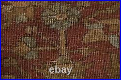 Antique Old Heriz Area Rug Hand-Knotted Collectible Geometric Carpet 7 x 10