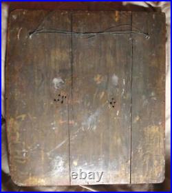 Antique Old Large Crest Coat of Arms GR Crown Wreath English England Mold Wood