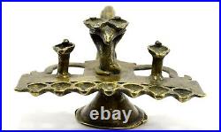 Antique Old Rare Brass Unique Worship Oil Lamp India Religious diya. G53-200