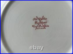 Antique Old Waller Porcelaine OWP Sloe Bodkin Set of 5 Dinner Plates Saar Basin