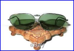 Antique WWII Willson Green Aviator Sunglasses Goggles Vtg Old Willsonite Glasses