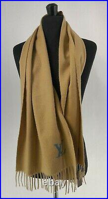 Authentic LOUIS VUITTON 100% Cashmere Camel Scarf NEW Old Collection R. P. 650£