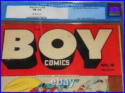 Boy Comics #18 (1944) Lev Gleason Old Blue Label CGC 6.0 Charles Biro art