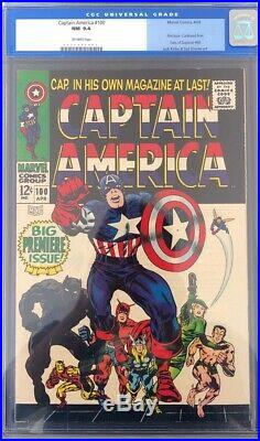 Captain Americal #100 CGC 9.4 Off White Pages 1st Issue Old Label