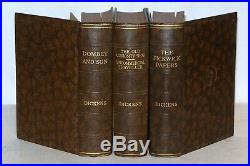 Charles Dickens 15 BOOK Collection BROWN COLLECTION C1930's Vintage 86 YRS OLD