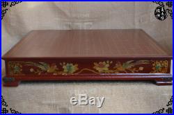 China Old antique wooden Flower Bird Drawer weiqi game of go