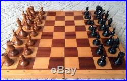 Collectible vintage soviet chess set antique old made in USSR 1960s chess