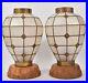 EXQUISITE-Old-CAPIZ-Shell-HAWAIIAN-LAMPS-Jar-URN-Wood-Brass-TIKI-BAR-Polynesian-01-pxla