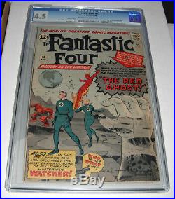 Fantastic Four # 13. CGC Universal slab 4.5 VG+ grade-old D. CC. 1963 comic