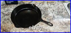 Griswold Cast Iron Skillet Large No 10 716A Erie PA Very Old Antique Block Logo