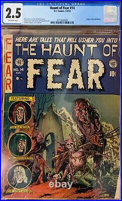 Haunt of Fear #14 (1952) CGC 2.5 OFF WHITE EC Comics PCH Origin Old Witch