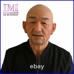 IMI Party Movie Props Realistic Silicone Old Men Headwear Cosplay Halloween
