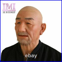 IMI Party Movie Props Realistic Silicone Old Men Headwear Cosplay Halloween