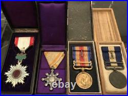 Japanese Army Medal Golden Kite 4-piece set collection WW2 Former #24