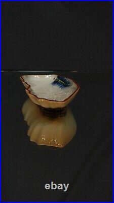 LOVELY! Old or Ko Kutani Crane Dish Antique Japanese Fine Porcelain BIRD
