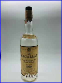 MACALLAN 18 Year Old 1969 Empty Bottle Scotch Whiskey Bottle vintage rare