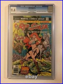 Marvel Comics RED SONJA #1 She-Devil 1977 Graded Comic CGC 9.4 Old Label