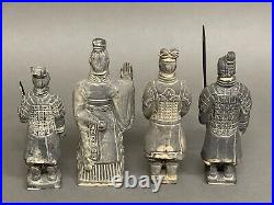 Marvelous Vintage Set of 4 Old Chinese Dynasty Judges and 2 Body Guard On Duty