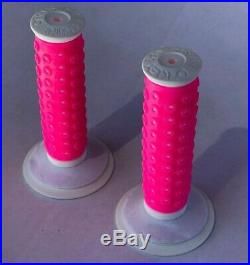 NEW Oakley Bike B1B Grips Bright Pink/ White RARE! Old School BMX Collectable