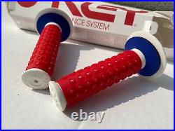 NEW Oakley Bike B1B Grips Red/Blue/White RARE! Old School BMX Collectable