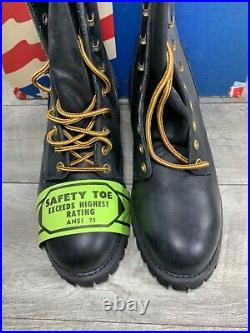 New Old Stock Vintage Mainstreet Men's Leather Working Safety Toe Boots Size 7 M