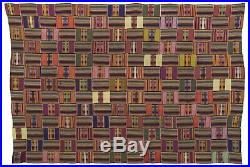 Nice old rare African kente Ewe Ghana hand woven cloth textile home decoration