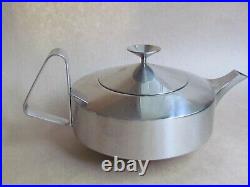 OLD HALL ALVESTON STAINLESS STEEL TEA SET WITH TRAY BY ROBERT WELCH (Ref7513)