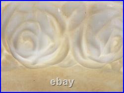 Old 16 Art Deco Embossed Milk Glass Gold Torchiere Lamp Shade 2-3/4 inch fitter