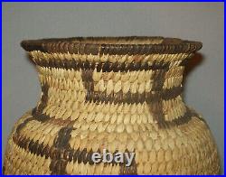 Old Antique Vtg C 1930s Native American Indian Olla Basket Papago or Pima Apache