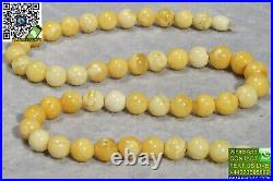 Old Baltic Natural Amber Necklace 24 G Round Beads Necklace Collectible Asset